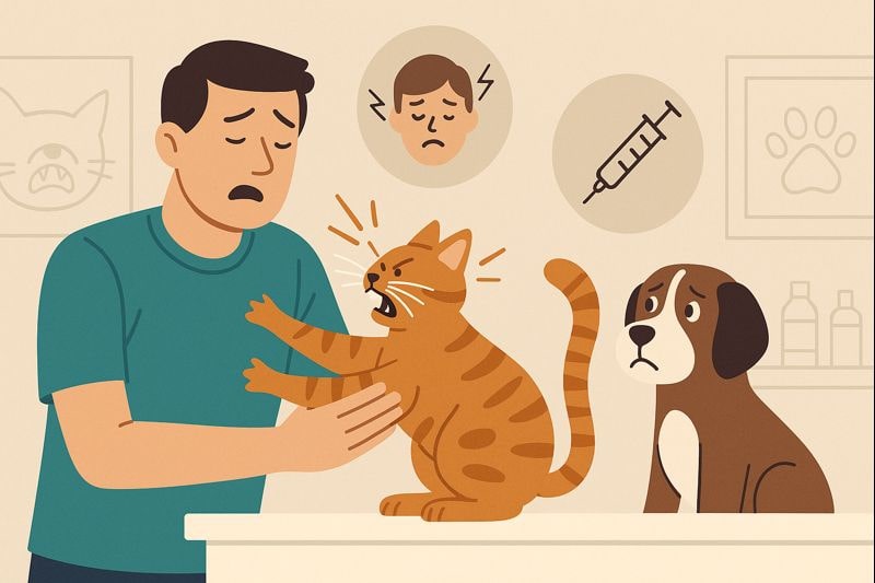 Why pets become difficult or anxious during handling